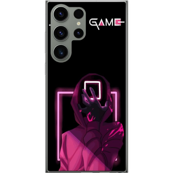 Samsung Galaxy S23 Ultra Läpinäkyvä kuori Squid Game Teema Suosittu Sarja Motiivi Graafinen Ikoninen Suunnittelu Aasialainen Popkulttuuri Jännitys