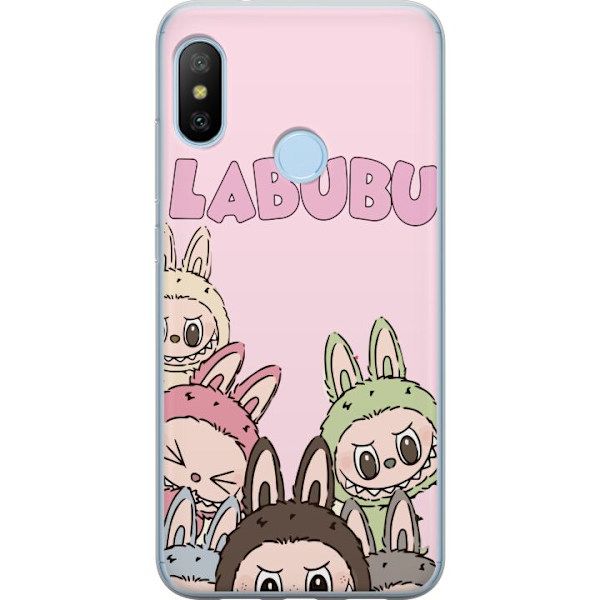 Xiaomi Mi A2 Lite Läpinäkyvä kuori Labubu Pop Mart Hahmot Keräilykohteet Suosittu Hahmosarja Suunnittelu Pop Mart Leikkikalutaide Aihe
