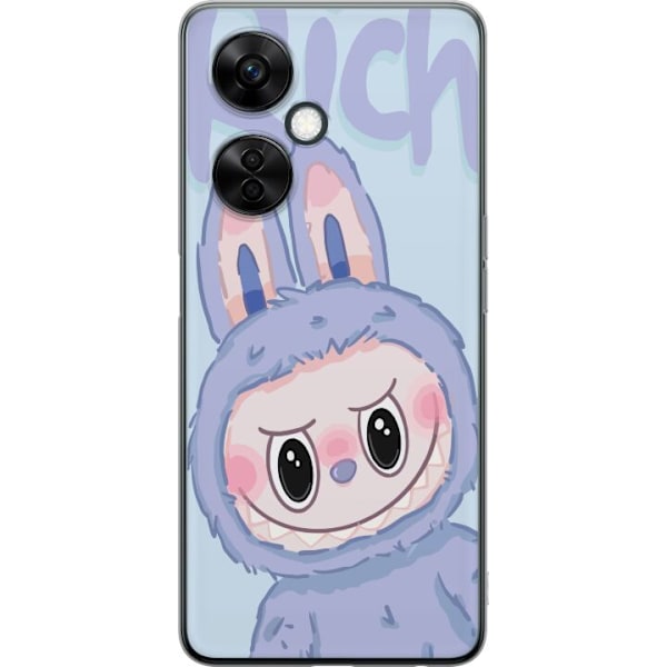 OnePlus Nord CE3 Läpinäkyvä kuori Sininen Jänis Labubu