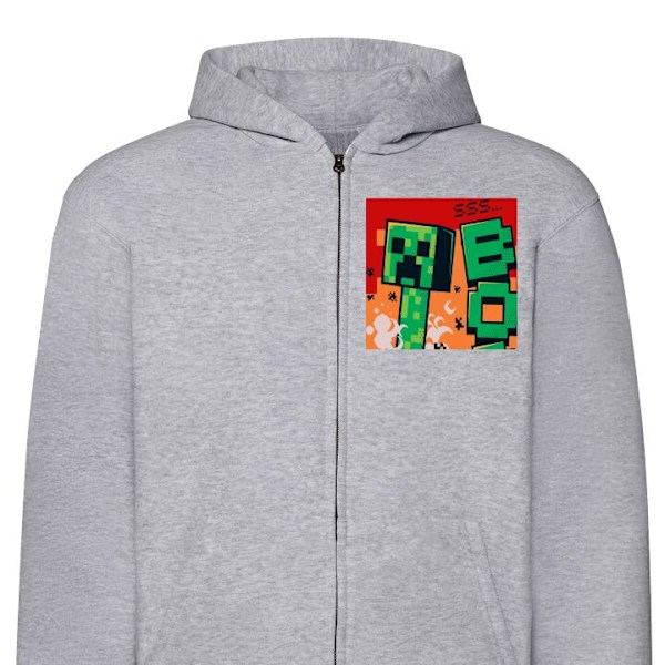 Zip-Hoodie | Huvtröja med Dragkedja för Vuxna Minecraft
