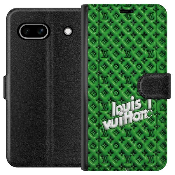 Yhteensopiva Lompakkokotelo Google Pixel 7a Innoitettu vihreä monogrammi logolla vihreä
