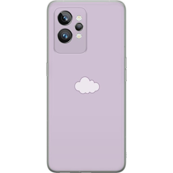 Realme GT2 Pro Genomskinligt Skal Lila Moln – minimalistiskt moln på lila bakgrund