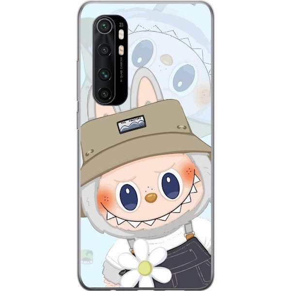 Xiaomi Mi Note 10 Lite Genomskinligt Skal Labubu med hatt – Pop Mart-figur Mr. Butcher i retro stil med karaktär