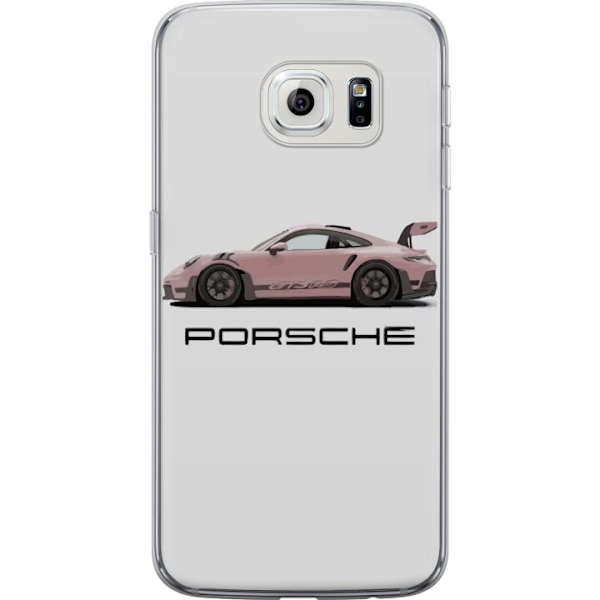 Samsung Galaxy S6 edge Läpinäkyvä kuori Porsche 911 Pink