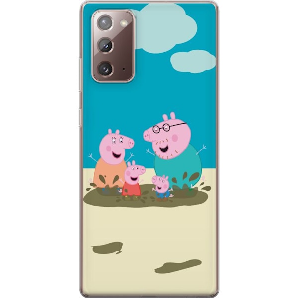 Samsung Galaxy Note20 Gennemsigtig cover Greta Gris Familie Ge