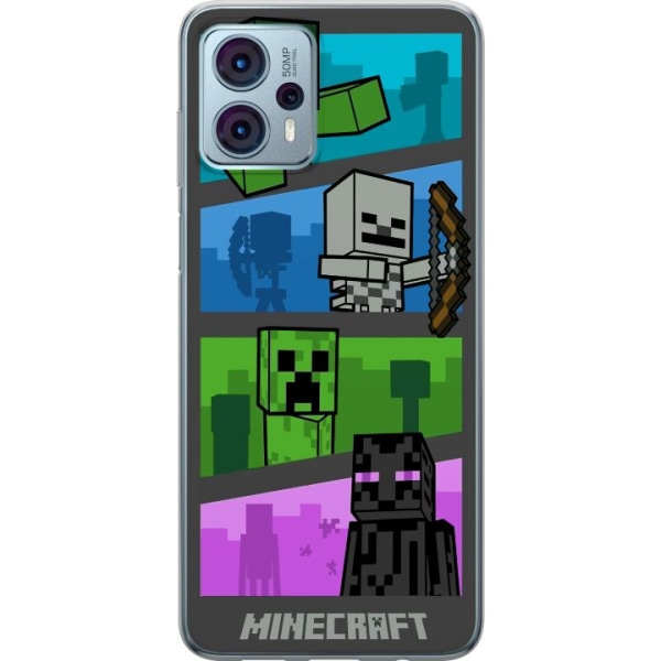 Motorola Moto G23 Gennemsigtig cover Minecraft