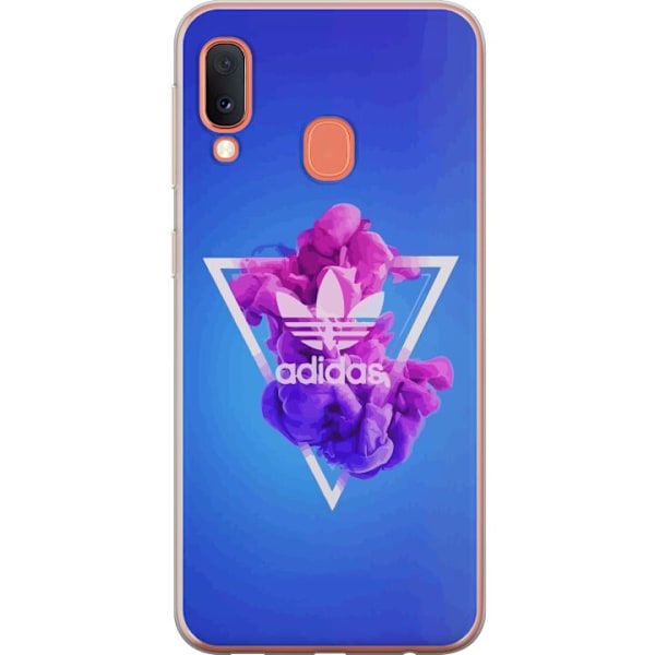 Samsung Galaxy A20e Läpinäkyvä kuori Adidas-inspiroitunut s
