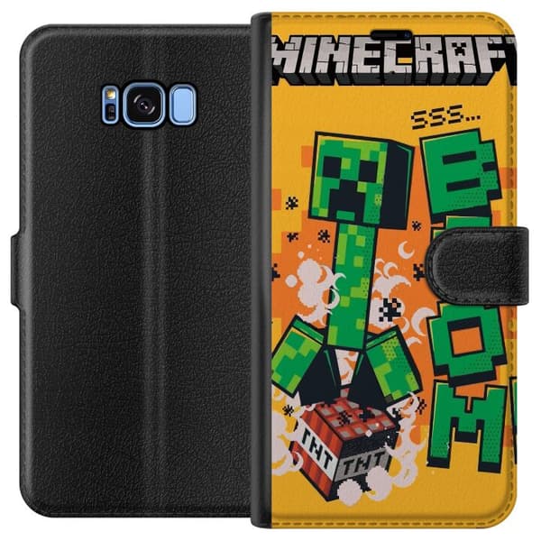 Kompatibelt Lommeboketui til Samsung Galaxy S8 Minecraft Boom