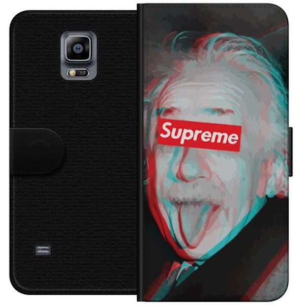 Samsung Galaxy Note 4 Lompakkokotelo Supreme Albert Einstein 3D Motiivi Katumuoti Suunnittelu Suosittu Tiede Ikoni Kaupunkitaide