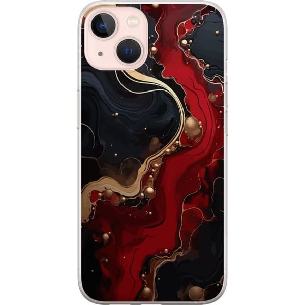 Yhteensopiva Puhelinkuori Apple iPhone 13 Marmor Punainen