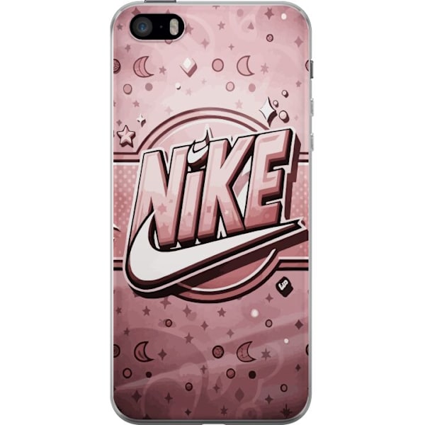 Apple iPhone SE (2016) Läpinäkyvä kuori Nike Vaaleanpunaine