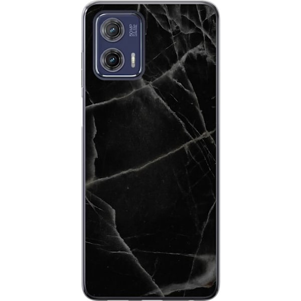 Motorola Moto G73 Genomskinligt Skal Svart marmor