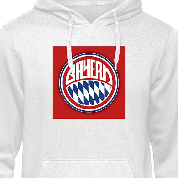 Hoodie til Voksen | Behagelig Hættetrøje FC Bayern Munich hvid XXL