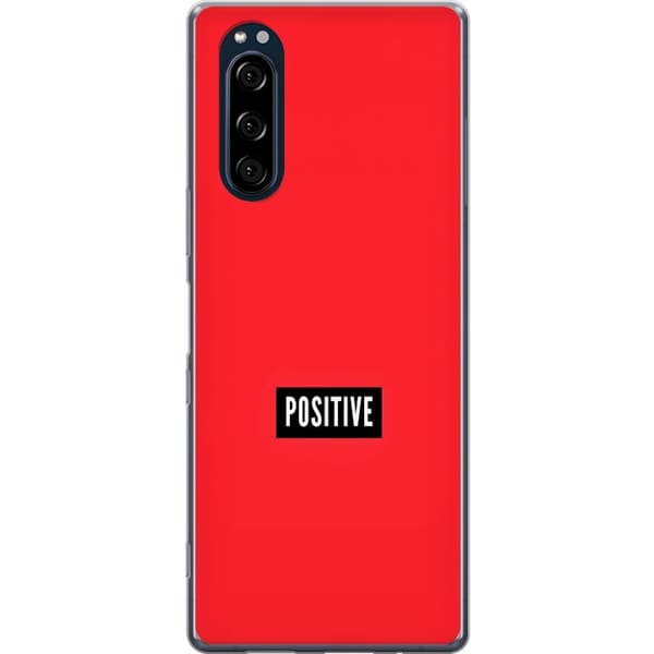 Kompatibelt Mobilskal till Sony Xperia 5 Positive text röd