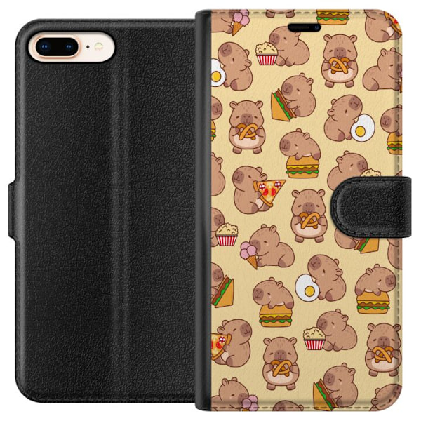 Apple iPhone 7 Plus Plånboksfodral Kawaii capybara mobilskal