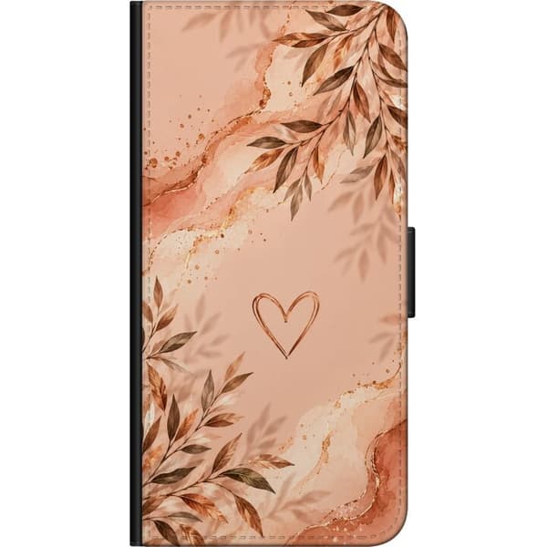 Kompatibelt Plånboksfodral till Huawei P40 lite E Persikoblad orange