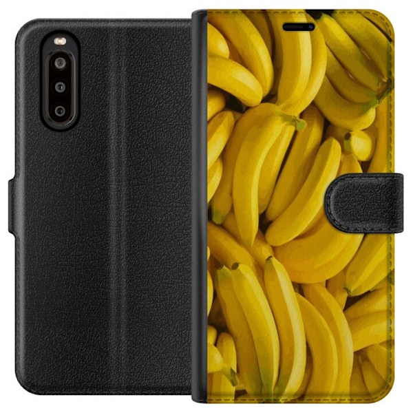 Sony Xperia 10 II Tegnebogsetui Banan mønster
