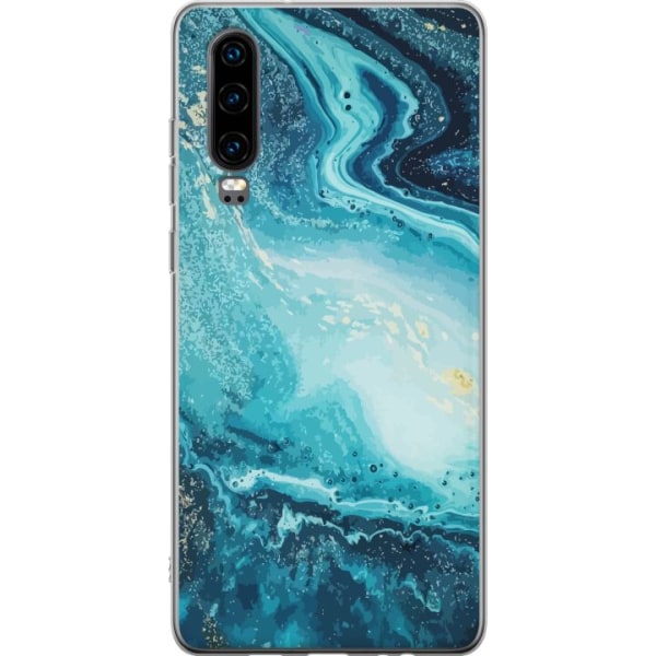 Huawei P30 Gennemsigtig cover Kunstmønster