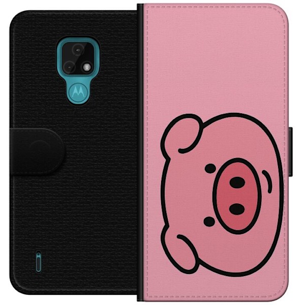 Motorola Moto E7 Tegnebogsetui Kawaii Piggy