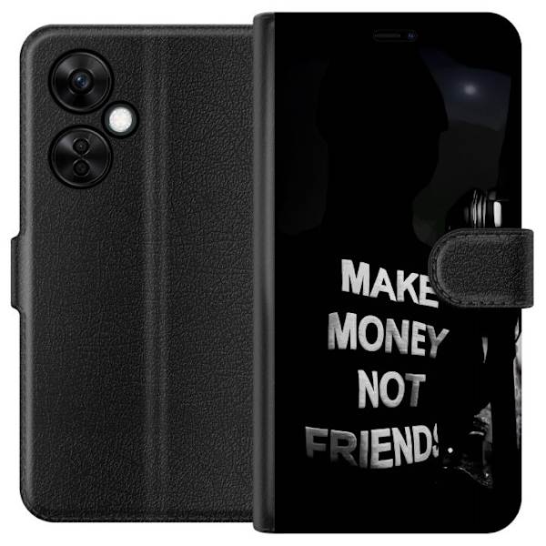 OnePlus Nord CE 3 Lite Plånboksfodral Make Money Not Friends Citat Streetwear Textmotiv Trend Pengar Livsstil Grafiskt Motiv Urban Fashion