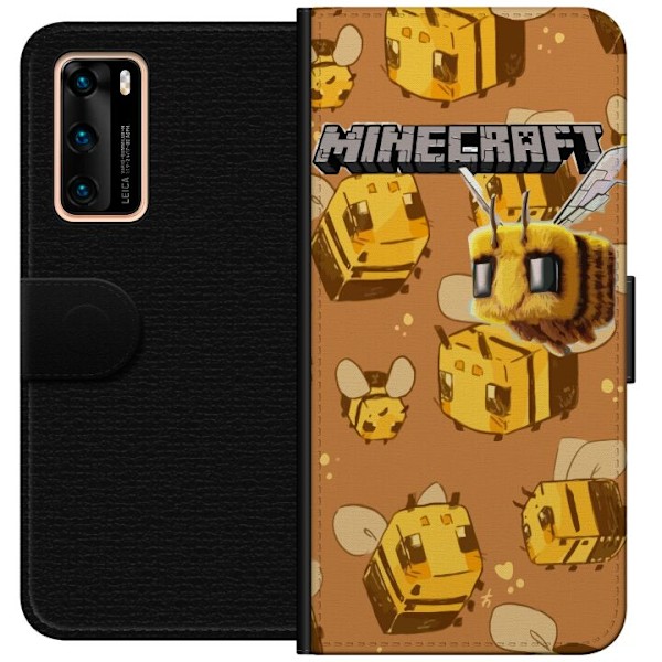 Huawei P40 Tegnebogsetui Minecraft Bi