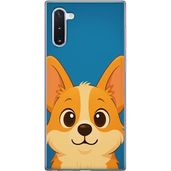 Samsung Galaxy Note10 Läpinäkyvä kuori Hello Corgi