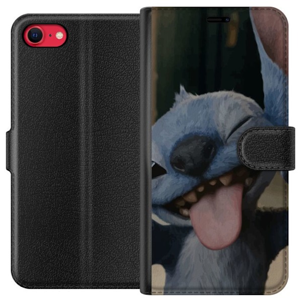 Apple iPhone SE (2022) Tegnebogsetui Stitch Sød Alien - Blå