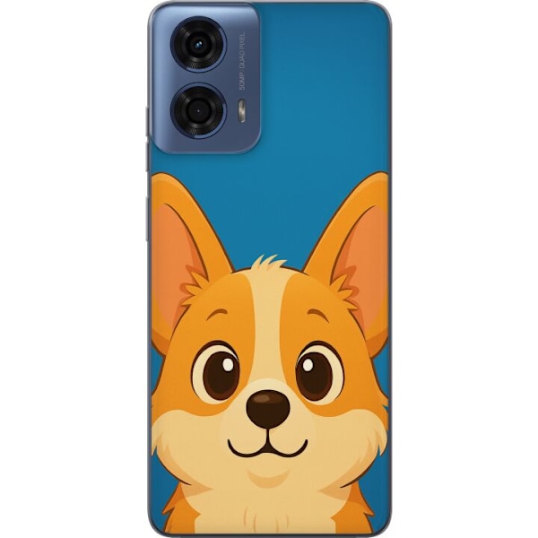 Motorola Moto G24 Läpinäkyvä kuori Hello Corgi