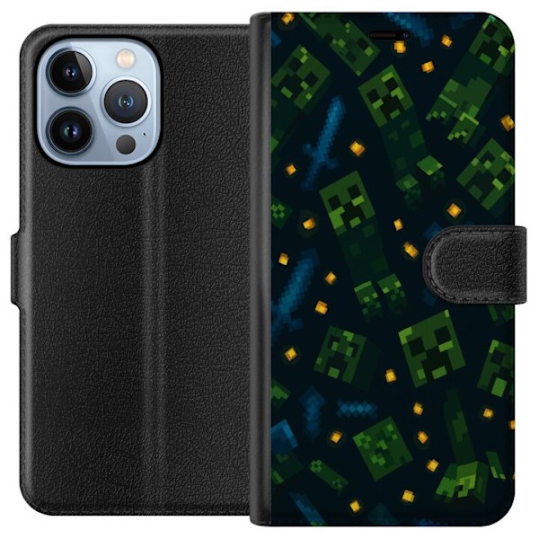 Apple iPhone 13 Pro Plånboksfodral Minecraft Dungeons Mob