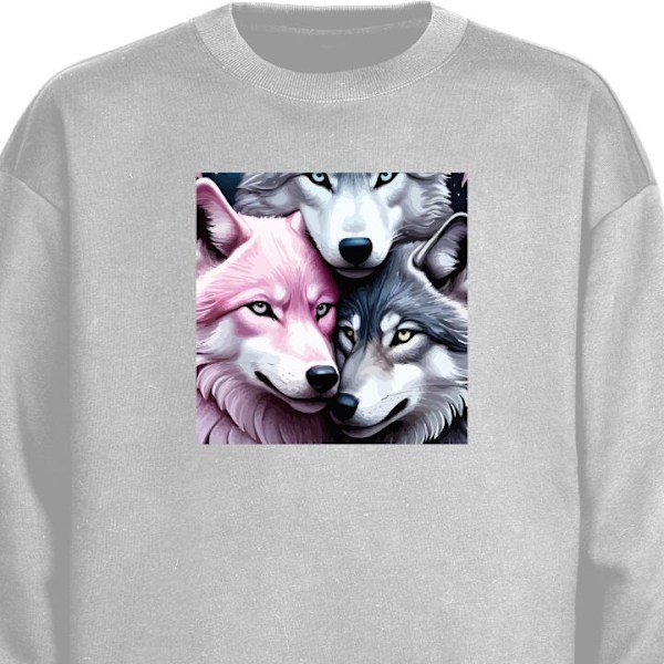 Sweatshirt for Voksen | Klassisk Collegegenser Varger grå L