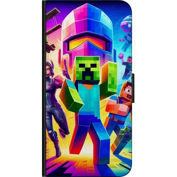 Kompatibelt Lommeboketui til OnePlus 9 Pro Fortnite vs Minecraft