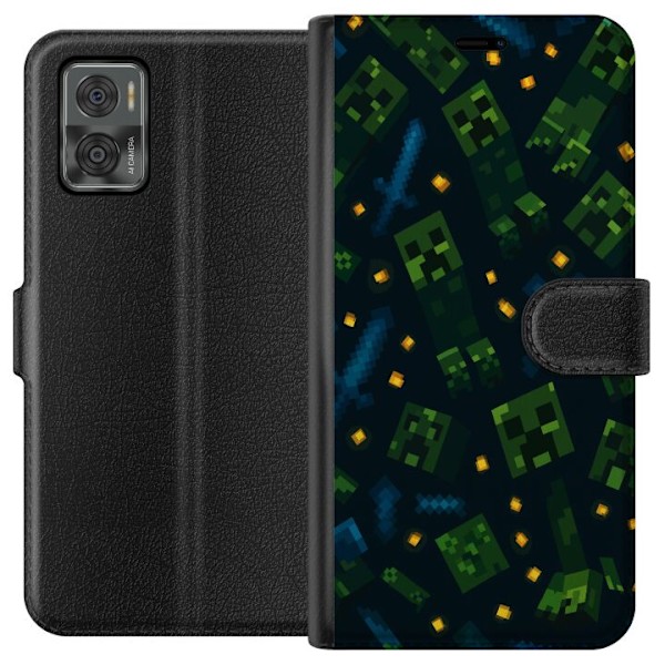 Motorola Moto E22i Tegnebogsetui Minecraft Dungeons Mob