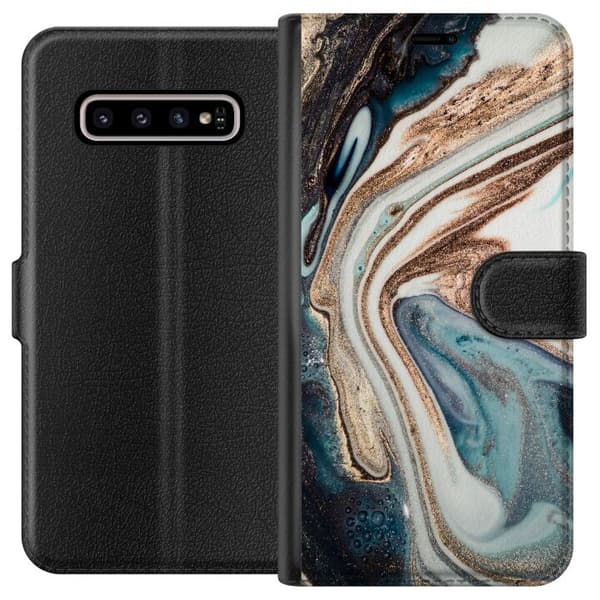 Kompatibelt Lommeboketui til Samsung Galaxy S10+ Mønster