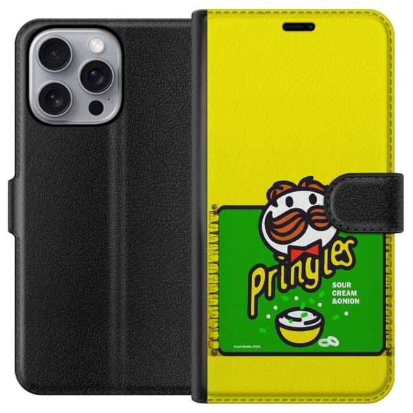 Kompatibel Tegnebogsetui til Apple iPhone 16 Pro Max Pringles gul