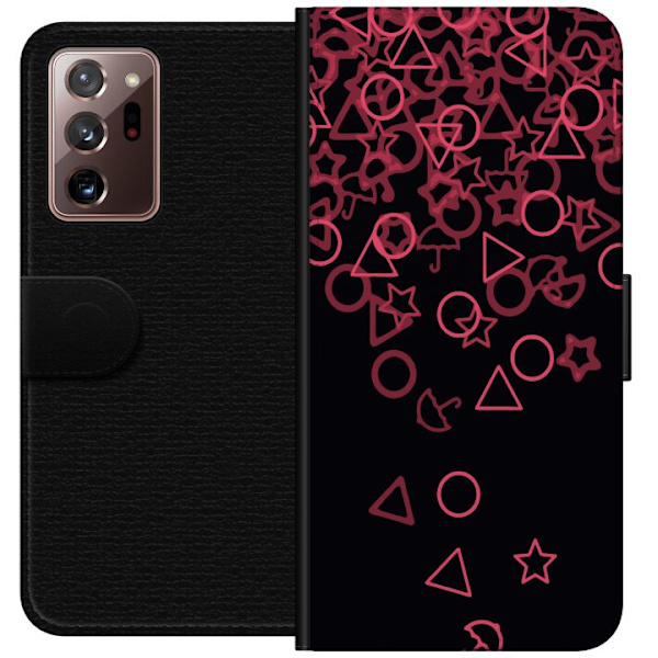 Samsung Galaxy Note20 Ultra Tegnebogsetui Squid Game Ikoner Serie Design Populært TV Spil Ikoner Grafisk Motiv Asiatisk Trend Dramaserie