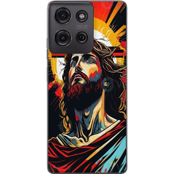 Motorola Moto G75 Läpinäkyvä kuori Jeesus ja Kortti - uskonnollinen motiivi syvällä symboliikalla