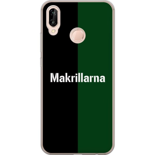 Huawei P20 lite Läpinäkyvä kuori Makrillijalkapallo