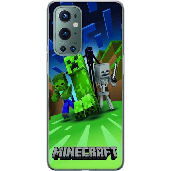 OnePlus 9 Pro Genomskinligt Skal Minecraft Creeper mobilskal i klassisk grön pixelstil