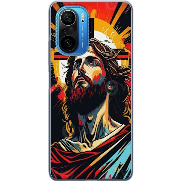Xiaomi Poco F3 Läpinäkyvä kuori Jeesus ja Kortti - uskonnollinen motiivi syvällä symboliikalla