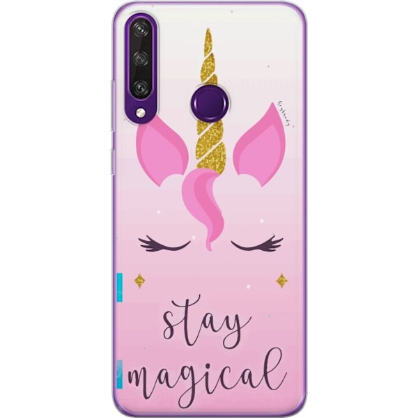 Huawei Y6p Genomskinligt Skal Unicorn Face