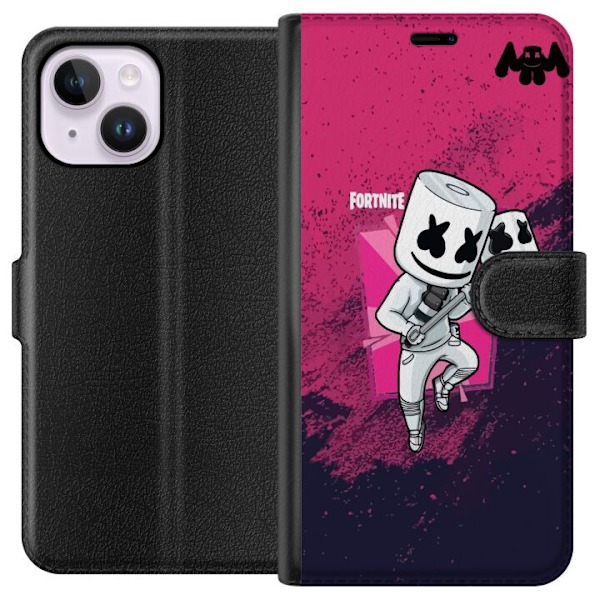 Apple iPhone 14 Plus Lompakkokotelo Marshmello Fortnite Skin Emote Gaming DJ Hahmo Suosittu Aihe Lapsi Nuori Trendi