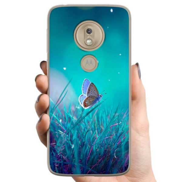 Motorola Moto G7 Play TPU Mobilcover Magisk Sommerfugl