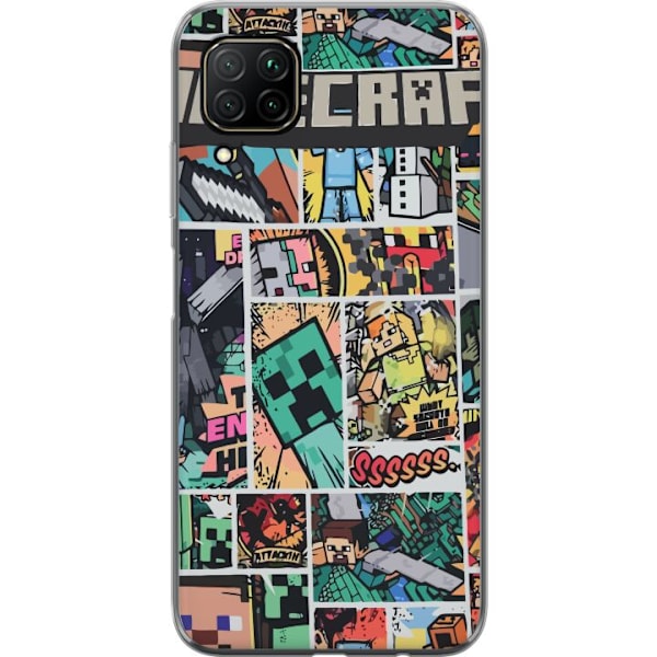 Huawei P40 lite Genomskinligt Skal Minecraft Art