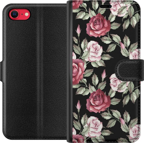 Kompatibelt Lommeboketui til Apple iPhone SE (2022) Blomster