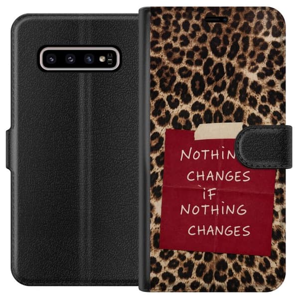 Kompatibelt Lommeboketui til Samsung Galaxy S10+ Ingenting endrer seg hvis ingenting endrer seg
