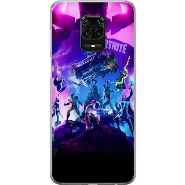 Xiaomi Redmi Note 9S Läpinäkyvä kuori Fortnite