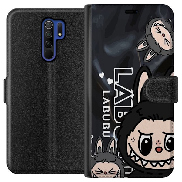 Xiaomi Redmi 9 Lommeboketui <nl>Labubu Black Energy - Svart m