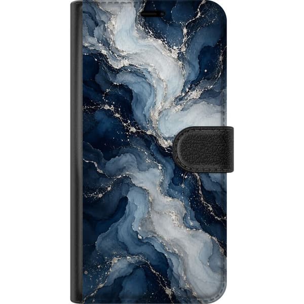 Kompatibelt Lommeboketui til Apple iPhone 7 Blå marmor blå