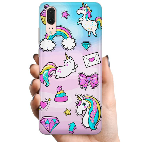 Huawei P20 TPU Mobildeksel Unikorn