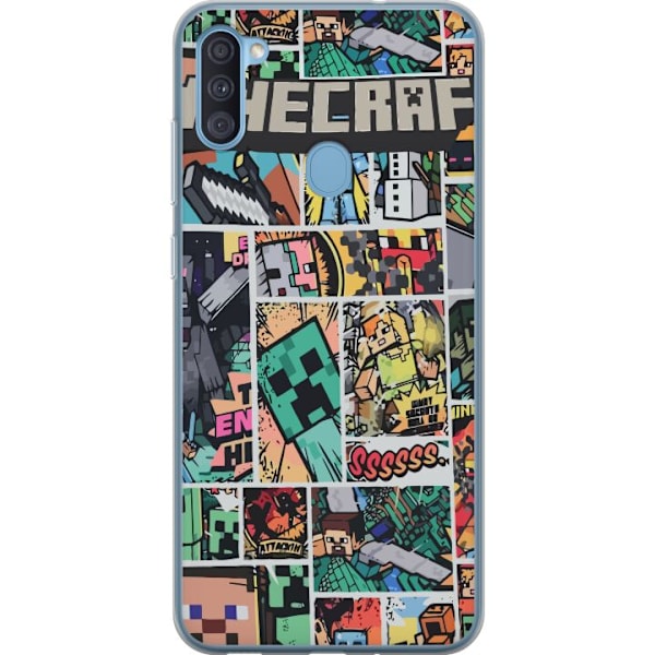 Samsung Galaxy A11 Genomskinligt Skal Minecraft Art
